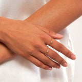 14K Gold Solo Round Bezel Diamond Band