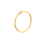 14K Gold Solo Round Bezel Diamond Band