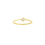 14K Gold Solo Pear Bezel Diamond Band