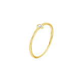 14K Gold Solo Pear Bezel Diamond Band
