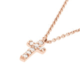 14K Gold Diamond Mini Cross Pendant Necklace