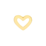 14K Gold Hollow Heart Stud Earrings
