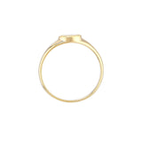 14K Gold Mini Signet Band
