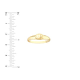 14K Gold Mini Signet Band