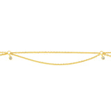 14K Yellow Gold Anklets with Diamonds