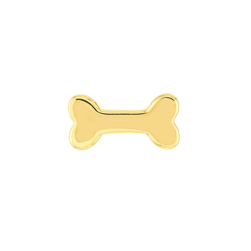 14K Gold Dog Bone Stud Earrings