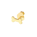 14K Gold Dog Bone Stud Earrings
