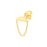 14K Gold Sunrise Chain Stud Earrings