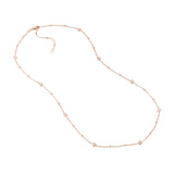 14K Gold Bead and Diamond Bezel Necklace