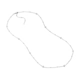 14K Gold Bead and Diamond Bezel Necklace