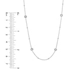 14K Gold Bead and Diamond Bezel Necklace