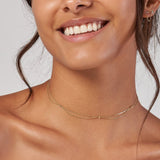 14K Gold Diamond Drape Chain Choker