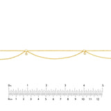 14K Gold Diamond Drape Chain Choker