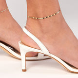 14K Yellow Gold Mirror Valentino Anklets
