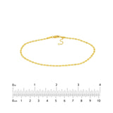 14K Yellow Gold Mirror Valentino Anklets