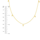 14K Gold 5-Stone Diamond by the Yard Necklace