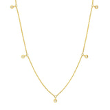 14K Gold 5-Stone Diamond by the Yard Necklace