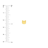 14K Gold Cat Stud Earrings