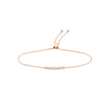 14K Gold Graduated Diamond Bezel Bolo Bracelet