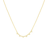 14K Gold Trinity Diamond Station Necklace
