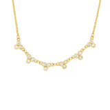 14K Gold Trinity Diamond Station Necklace