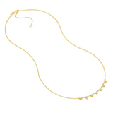 14K Gold Trinity Diamond Station Necklace