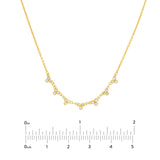 14K Gold Trinity Diamond Station Necklace