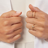 14K Gold Marquise Cluster Diamond Band