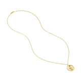 14K Gold Cross Fluted Pendant Diamond Pendant Necklace