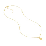 14K Gold Small Diamond North Star Circle Pendant Necklace