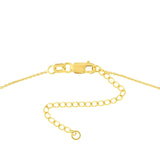 14K Gold Small Diamond North Star Circle Pendant Necklace