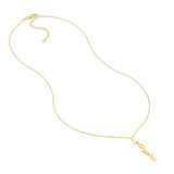 14K Gold Vertical Love Pendant Necklace