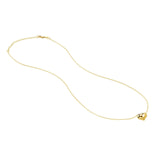 14K Gold Heart Puff Pendant Necklace