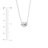 14K Gold Heart Puff Pendant Necklace