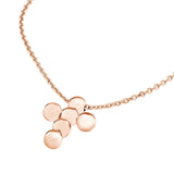 14K Gold Bead Mini Cross Pendant Necklace