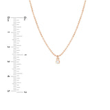 14K Gold Diamond Bezel Bead Chain Necklace