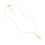 14K Gold Diamond Trio Bombe Marquise Drop Pendant Necklace