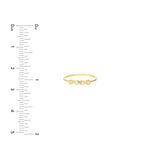 14K Gold Four Diamond Bezel Ring