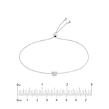 14K Gold Personalized Mini Heart Bolo Bracelet