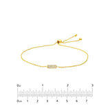14K Gold Mini Diamond Dog Tag Bracelet