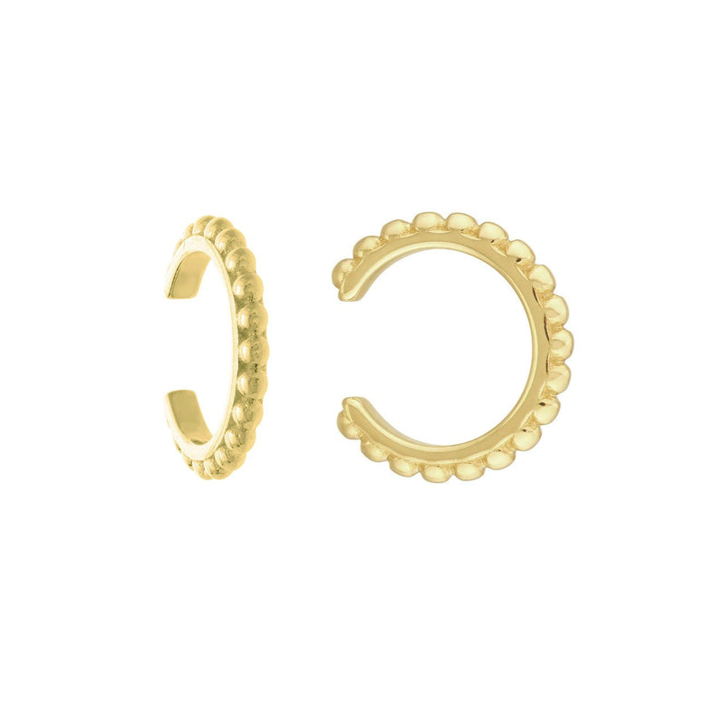 14K Gold Bubble Ear Cuffs