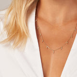 14K Gold Diamond Spear Drop Necklace