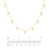 14K Gold Diamond Spear Drop Necklace