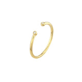 14K Gold Open Cuff Diamond Band