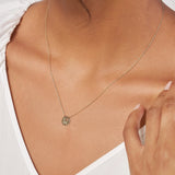 14K Gold Cutout Heart Love Disc Pendant