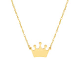 14K Gold Mini Crown Pendant
