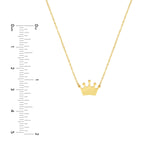 14K Gold Mini Crown Pendant