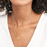 14K Gold Diamond Evil Eye Pendant Necklace