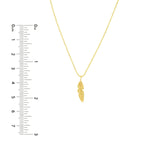 14K Gold Feather Pendant Necklace
