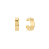 14K Gold Squared Huggie Earrings